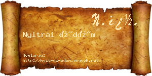 Nyitrai Ádám névjegykártya